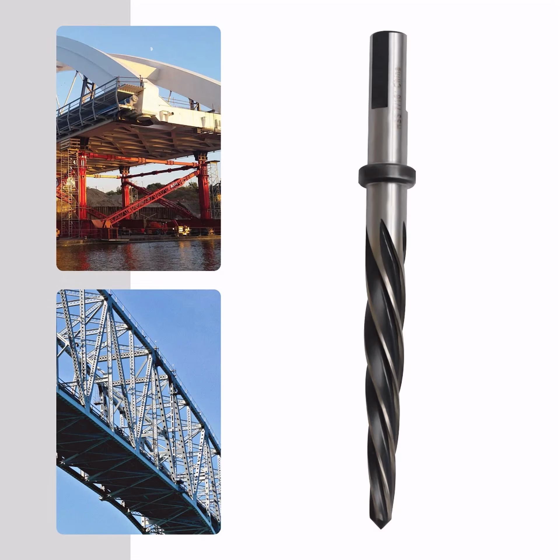 KNACK - 3-Flat Shank 7/16" Bridge Construction Reamer With 1/2" Shank Drill Bit Us New