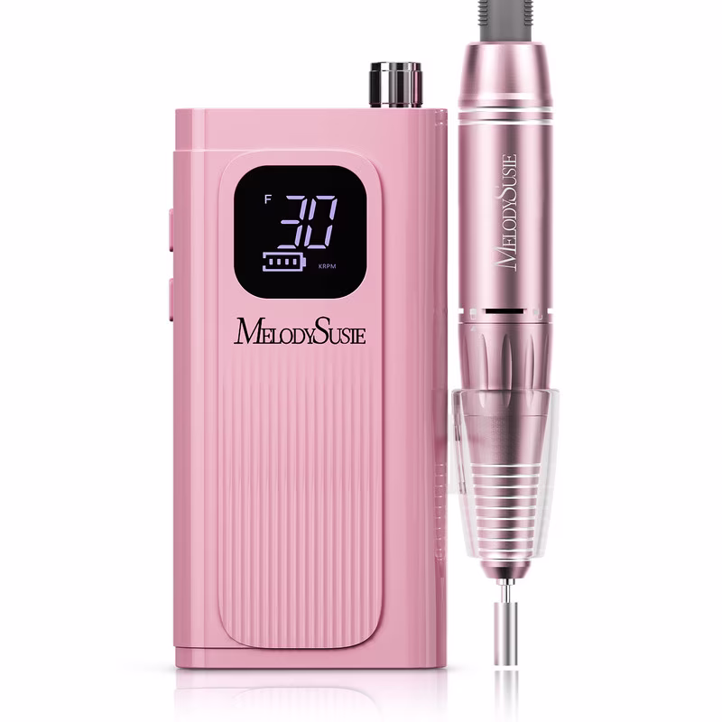 MelodySusie SC300F Electric Nail Drill Machine,30000 RPM Cordless Rechargeable Nail File Kit for Acrylic Gel Nail Care Manicure Polishing Set,Purple