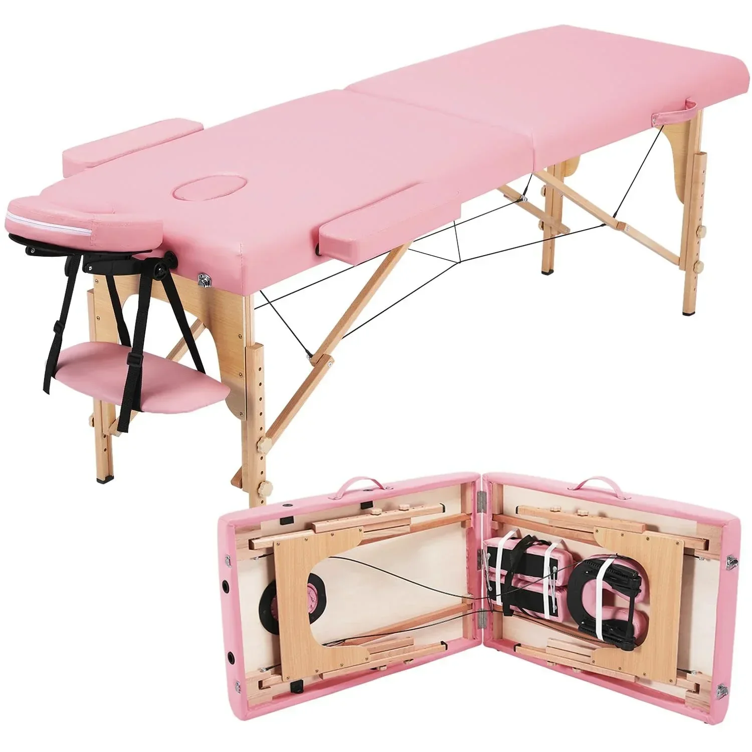 8ecd826db2dcd67ebefb75d1ab7cd3ef7df51a0d8567a4ca47edb4ced87d90e1 Yaheetech Massage Table Portable Lash Beds Spa Bed Massage Couch Foldable Spa Tables(Cream/28 inch width)