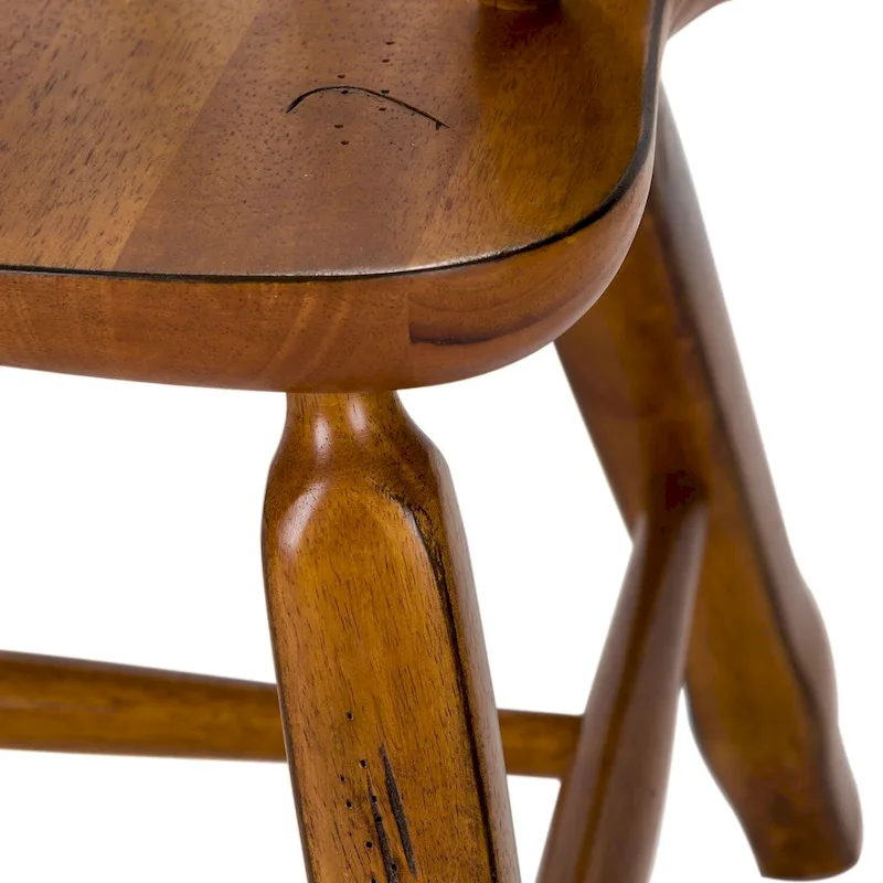 8f3ec4acbbd30aa505ec997edc385429814920f1bc048bb542060acf07597ff4 Treasures Rustic Oak Bow-back Armchair(Oak/Dining Height/SINGLE)