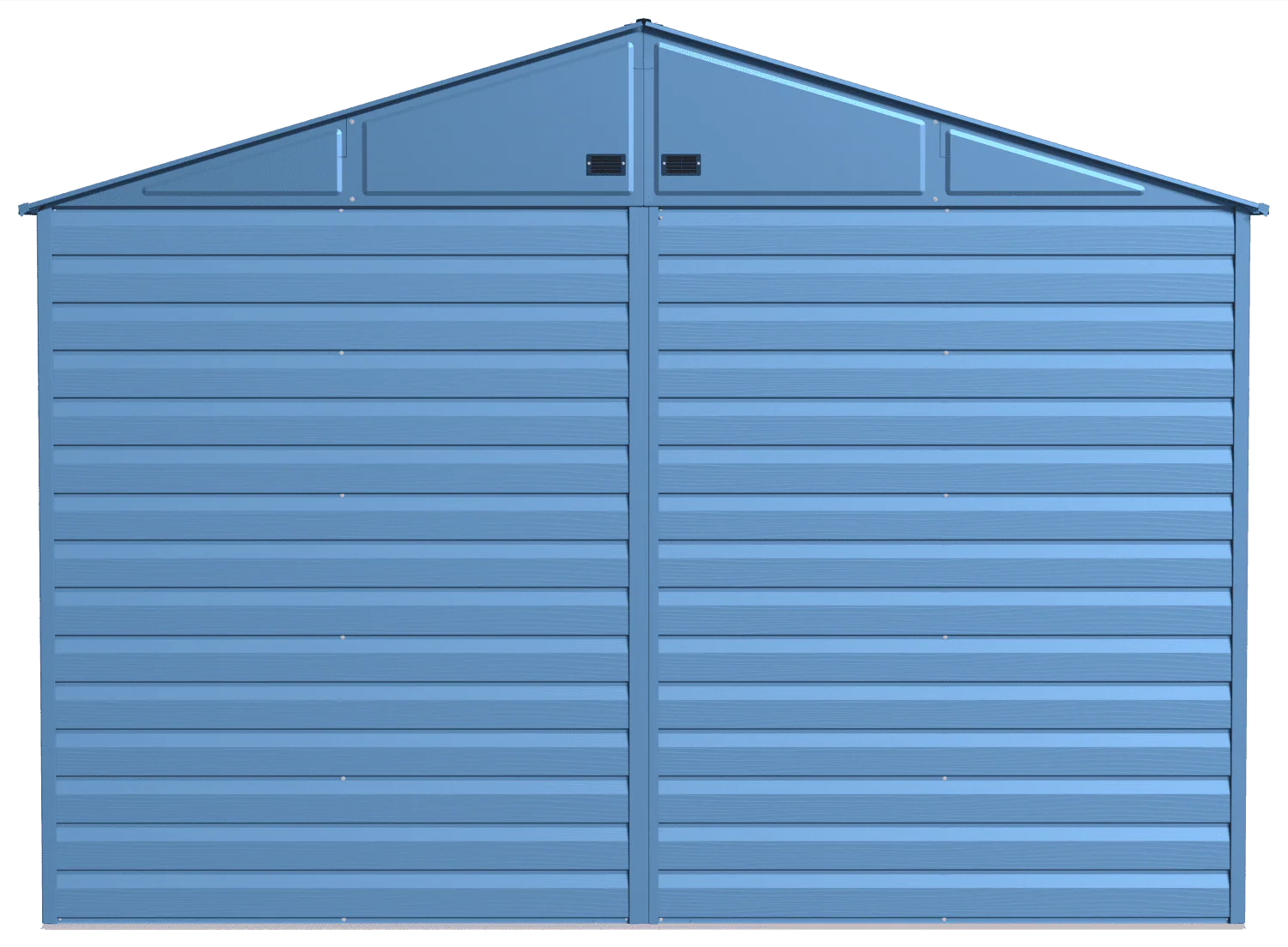 8f65aa46f4ab9ed481e082d3d0dacccd13bc90d2ef50dbea0720ae8ba7c3f385 Arrow Select Steel Storage Shed, 10x14, Blue Grey