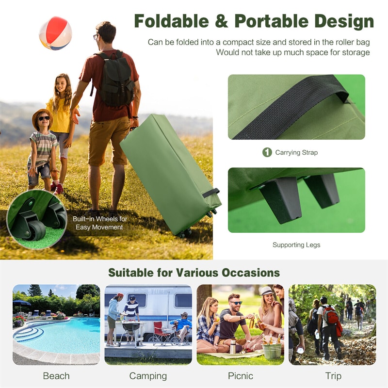 8f8e6703d6b40a3c78c71b417e8baa1d3eb64aed41438012c8002b5680486b28 5-in-1 Tent Cot 2-Person Portable Outdoor Camping Tent Combo with Air Mattress Sleeping Bag Sunshade(Default Title)