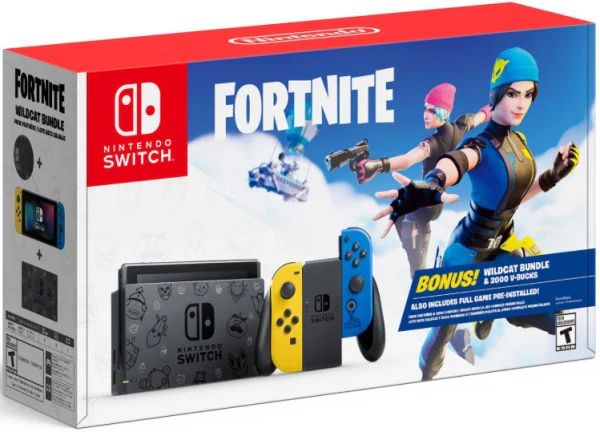 905b73d07042f91a7abc333cef2655fee86c253befc593a575dd4623bf4d9b33 Nintendo Switch Console Fortnite Wildcat Bundle Edition with Exclusive Joy-Cons 2000 V-Bucks