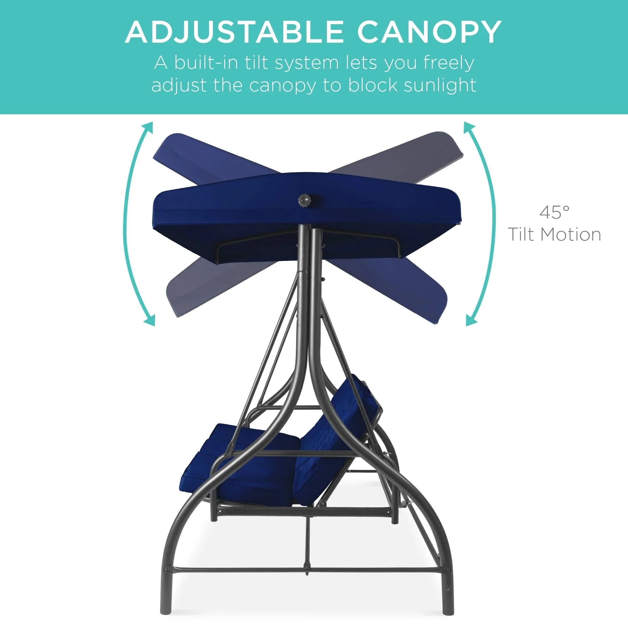 91219a05dfed96f6062096838a3d5b0c1d72548926696bf310baed91c212b9af 3-Seat Outdoor Large Converting Canopy Swing Glider