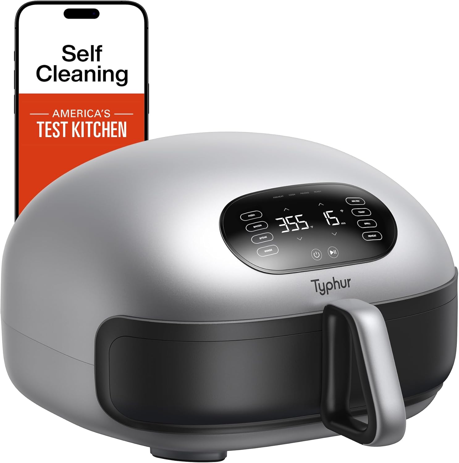 91762e8d2fa0d84567d5e26f70358625edece77b74e5d4d7d0eaecf29f684bdc Dome 2 Extra Large Air Fryer - Smart Digital, 32 Wings