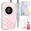 9186176a3ddf478f444530073cf87117e5a99b936d5b0e09a74735caddee91c4 Saviland Electric Nail Drill - 20000 RPM Corded Electric Nail File Kit with 6 Bits & 51 Sanding Bands, Gold