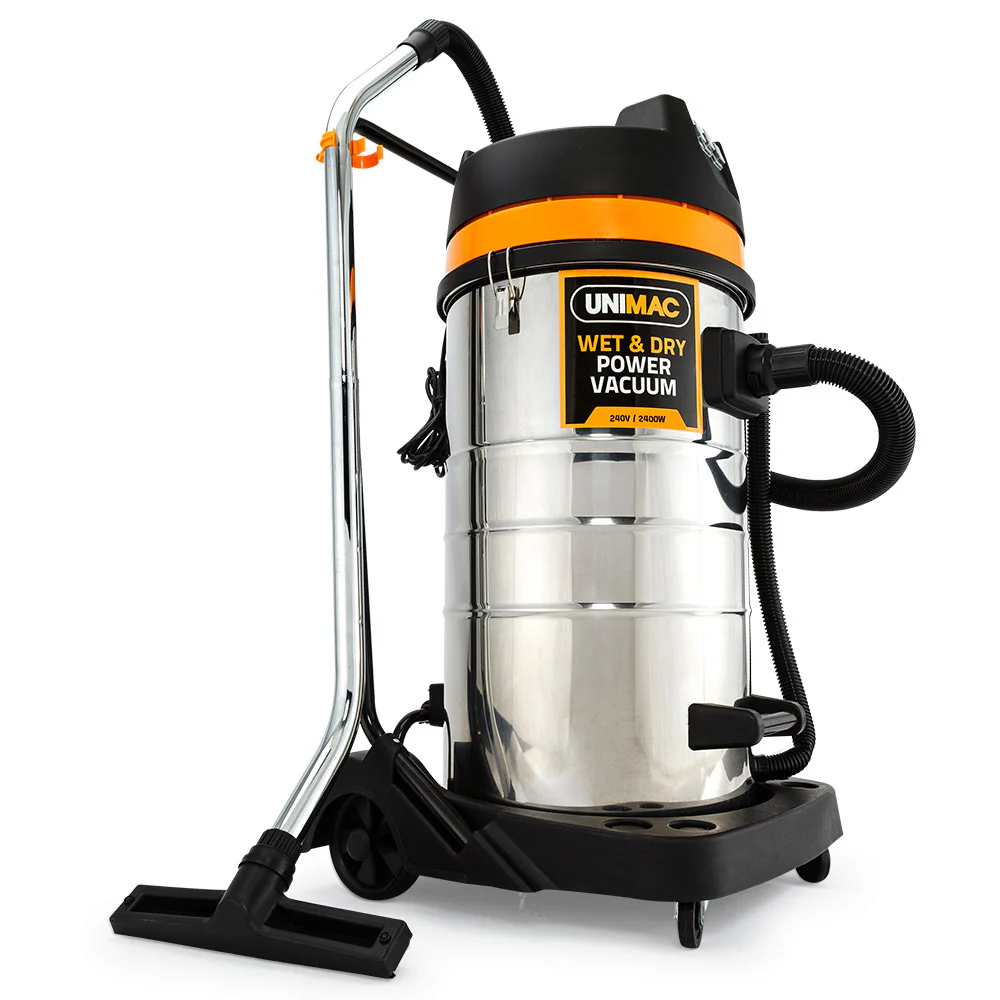 91be9d84d373dc5cbf4b161ff908bcdd92656c62ce3d41b9e6a1d4e502c1c82f UNIMAC 100L 2400W Wet and Dry Vacuum Cleaner, Heavy-Duty Dual Copper Motors, Accessory Set, for Workshop Car Carpet