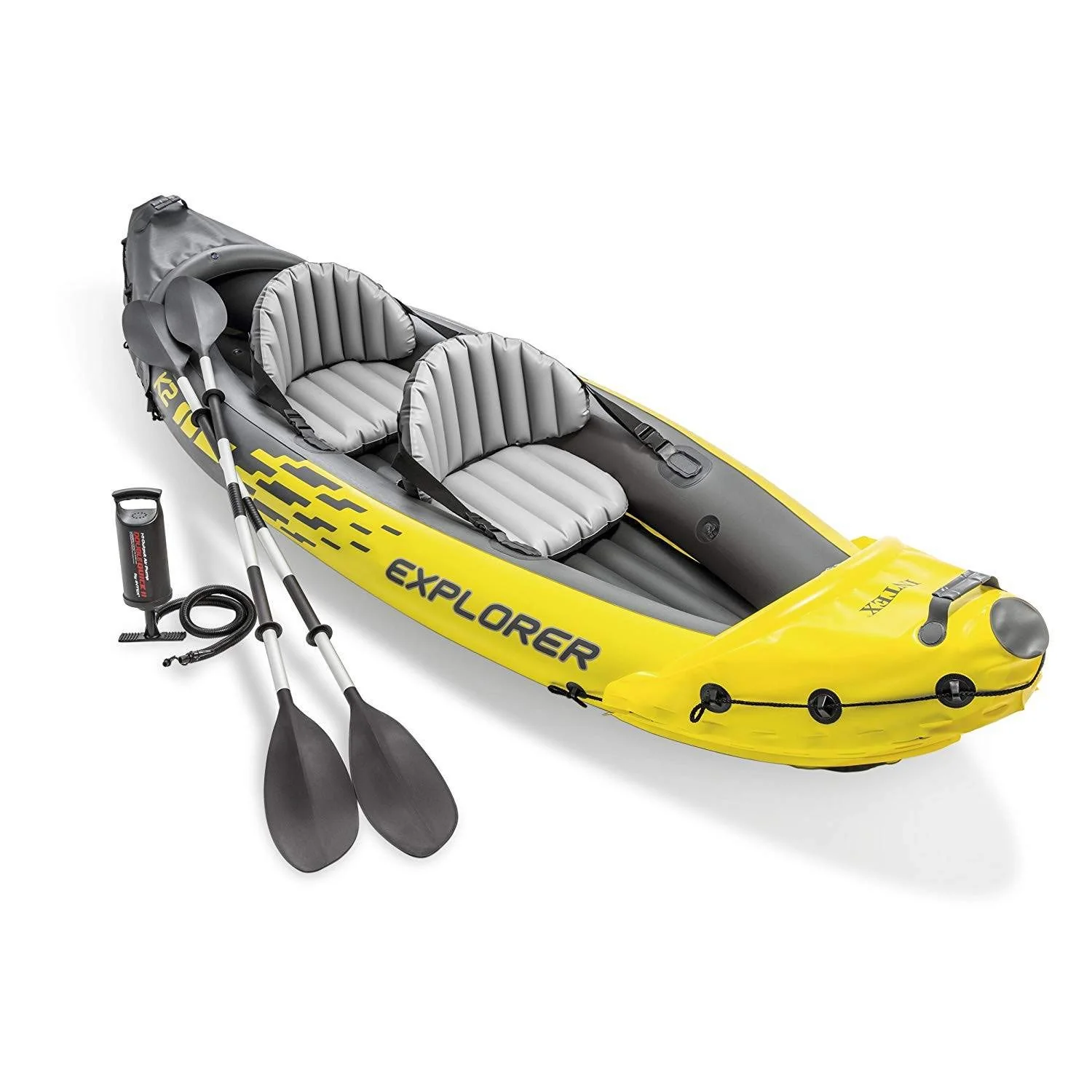 92844b0c8fac0bffdd18981ec70217392c7f49dd5b679452c45a81e0c5f7d453 Intex Explorer K2 2 Person Inflatable Kayak Set