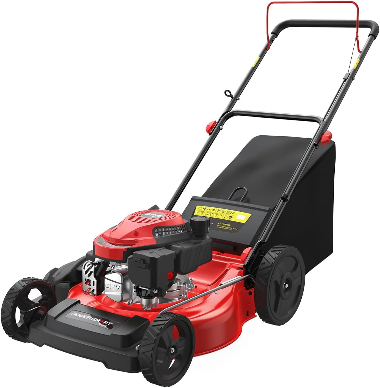 9347062e04ac09cd87757ecf02c9d7c865535c62a1825e4adf9f051336287e72 PowerSmart Gas Lawn Mower 21-Inch 144cc OHV Engine 3-in-1 Push Mower with Bagging