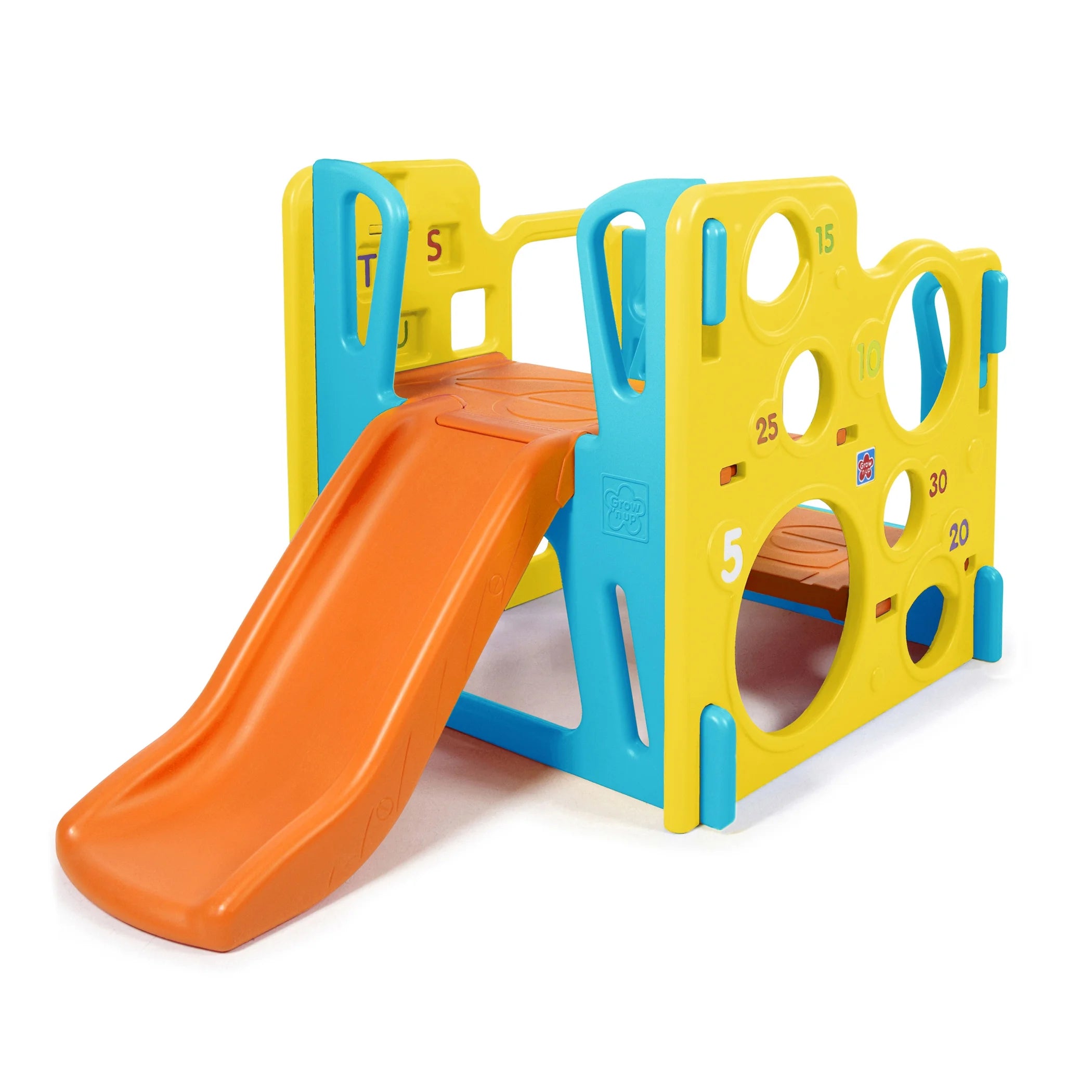 93854efc6a77426c8effb63fdf34da992d7c9e18be1803934db2f91c5303db82 Grow¡¯n Up Climb ¡®n Explore Play Gym for Indoor/Outdoor Use, Ages 18-48 Months, with Slide, Basketball Climbing Features(Default Title)