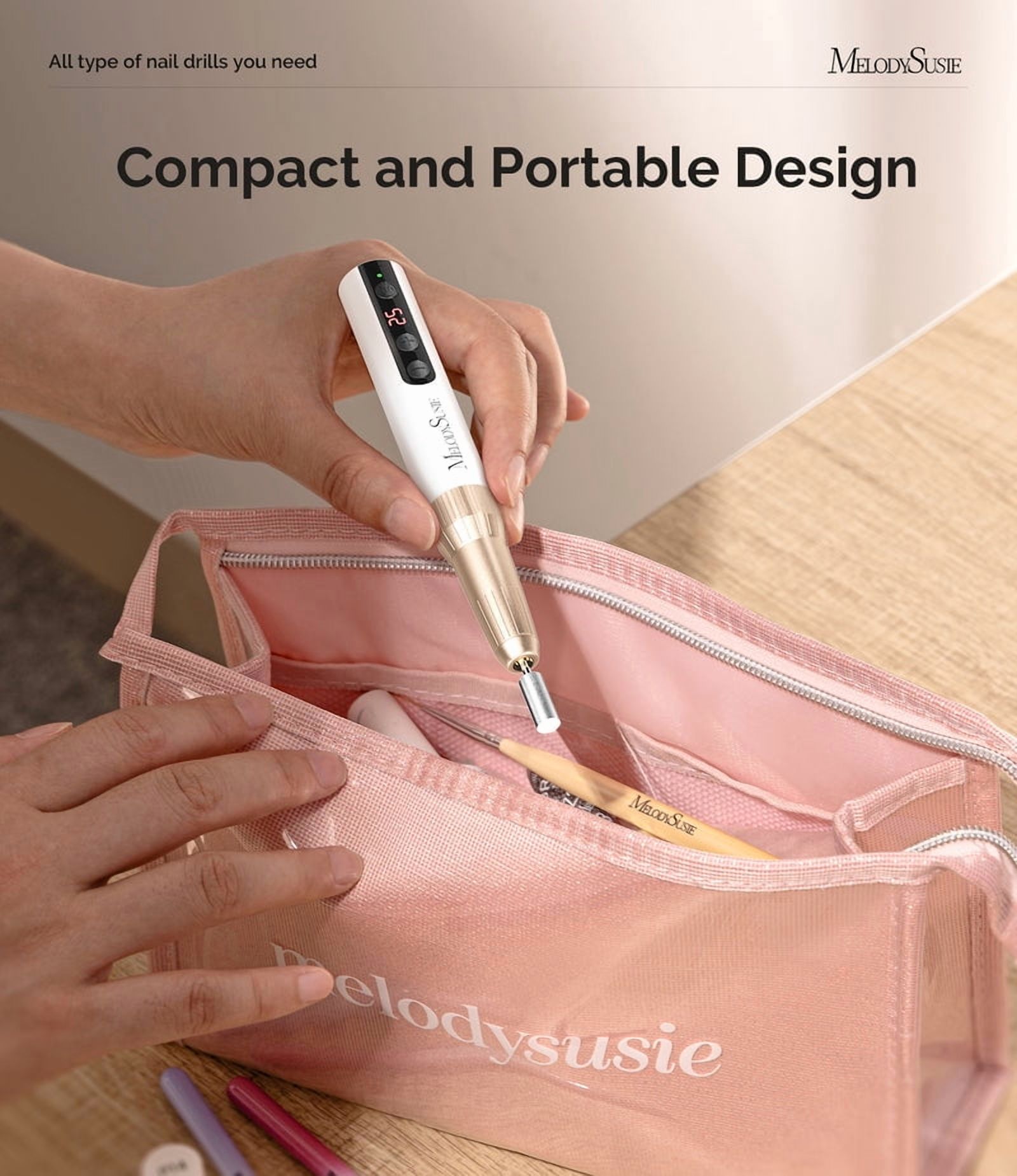 945f524894b16e99ac90a7b957b17f1dcf50ec91aaed48f2d99e280aa2e42d93 MelodySusie PC180E Cordless Rechargeable Nail Drill