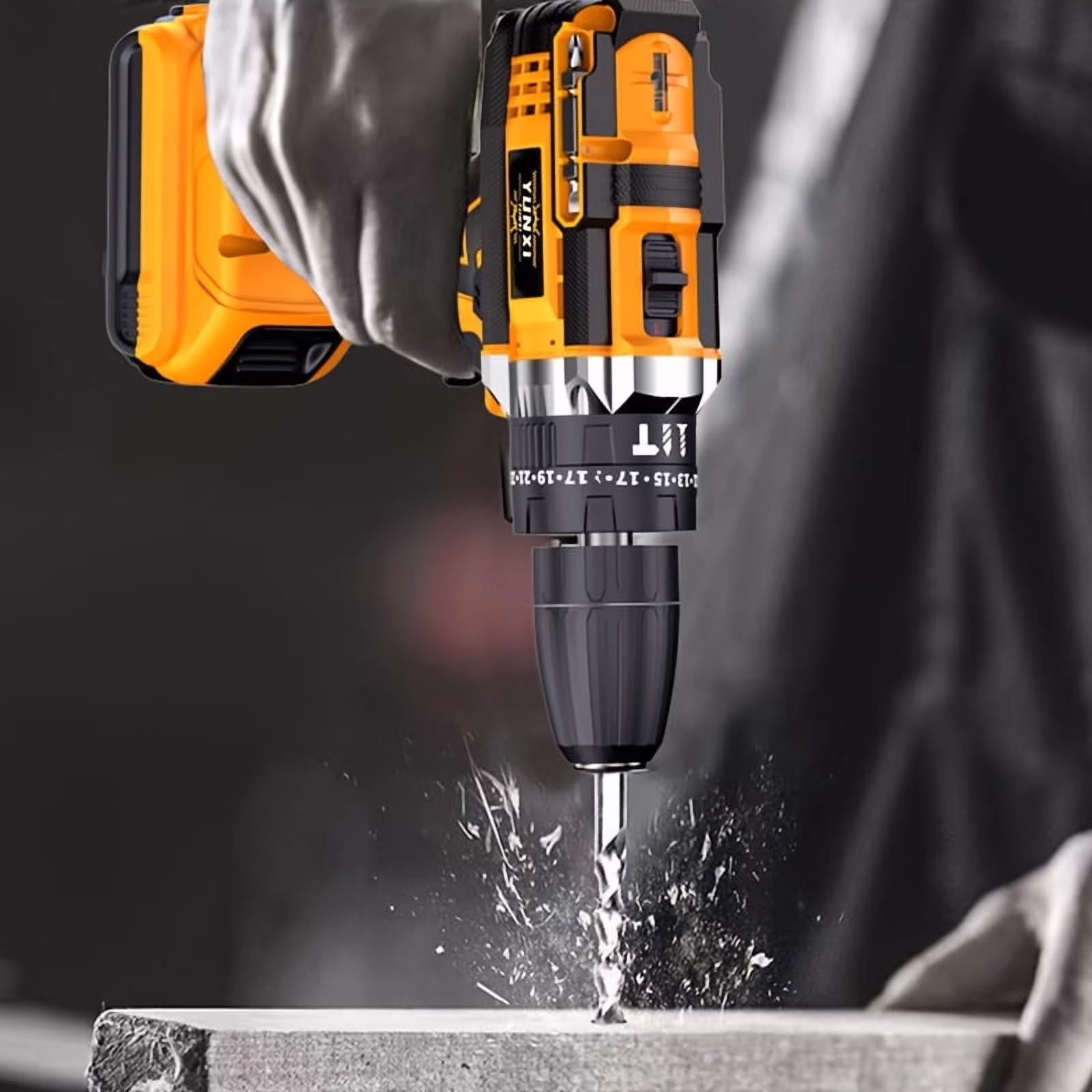 DGB Cordless Electric Drill Driver Kit, Lithium-Ion Battery Powered, 2-Speed for Home Improvement and Repairs, Compact and Portable