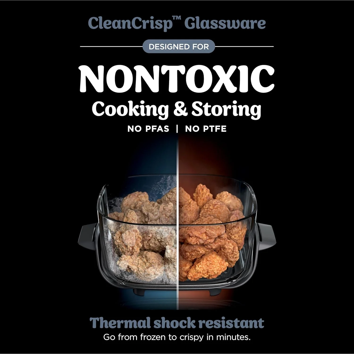 9608dd8f08d2b567c9b0501c06087f4ff369c436c8d2169e5494b71c80e3e953 Ninja Crispi 4-in-1 Portable Glass Air Fryer Cooking System(Navy)