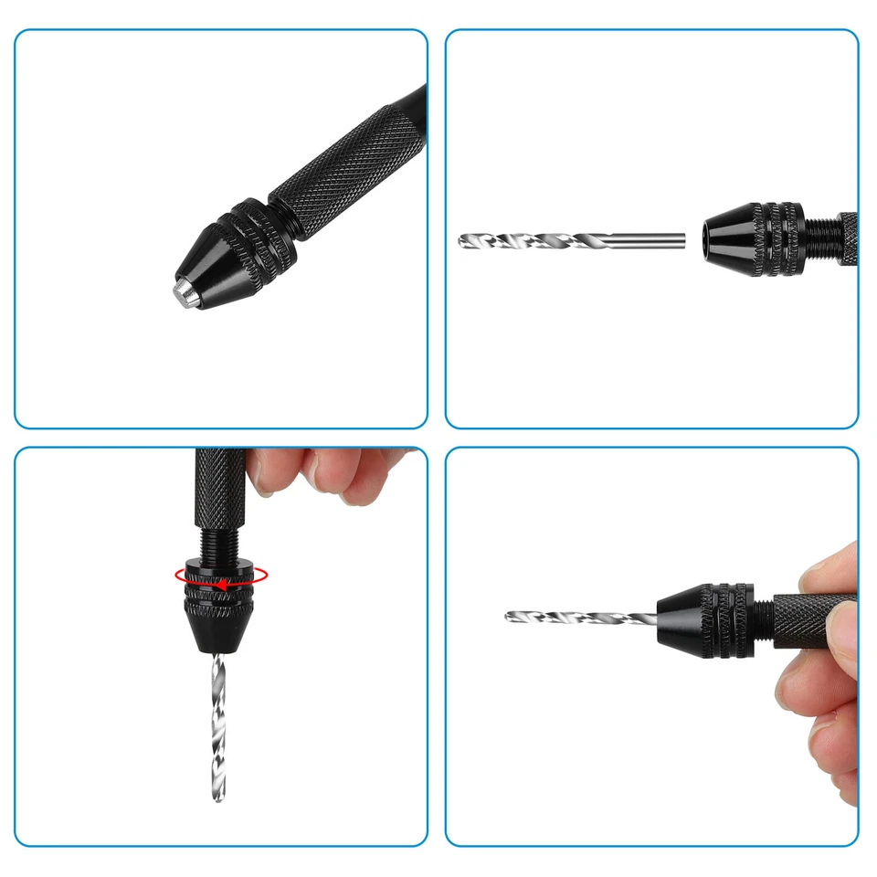 972f9d1bff3d9d968bf8ee4d51e368e2a51c32475a420cd6723a61491da5ccf9 PURELY- 31Pcs Mini Micro Hand Drill Bits Set Small Manual Keyless Chuck Pin Vise Rotary