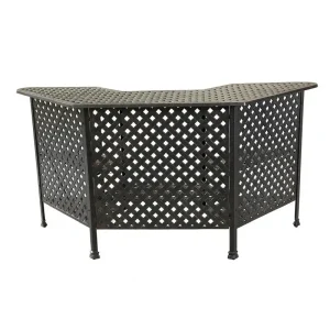 Aged Bronze Aluminum Party Bar Table(Dark Lava Bronze)