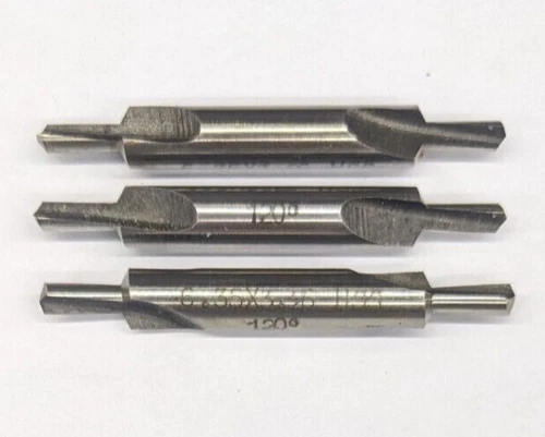 97f53fdab5ad722156ddd5d50b1d8b72a676fe7610ab1daa561746cfb5f5c27b KLYNE - Three #30 Combined Drill & Countersink Hss 120° - Center Drill - For Pop Rivets