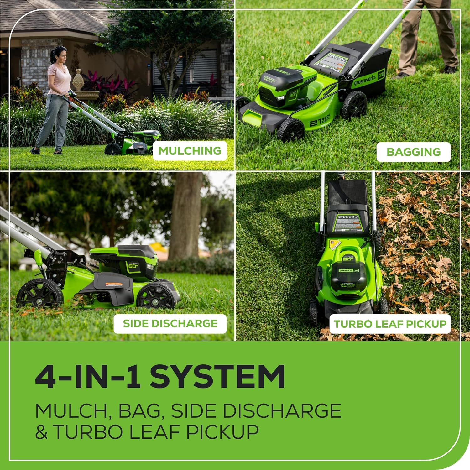 982c8fc3e45749720165d70143545809c12f5c9f1eb13a192222573f73f34e27 60V 21¡± Cordless (Self-Propelled) Lawn Mower , 2 x 4.0Ah Batteries and Dual Port Rapid Charger(60V 21)
