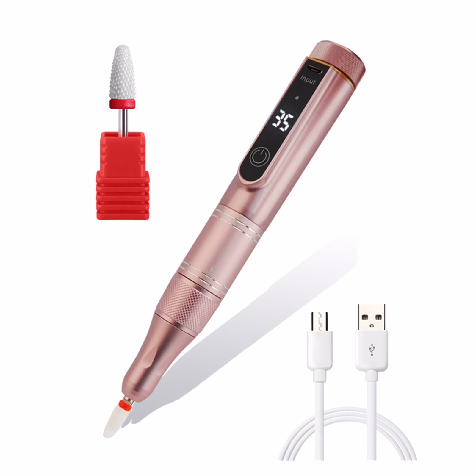 35000RPM Rechargeable Nail Drill Machine Portable Manicure Drill Nail Cuticle E-File Nail Polisher Cordless Nail Drill Machine ,Quality Torque