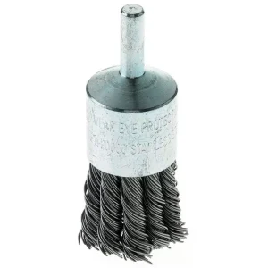 KNACK - 1" Wire Knot End Brush Stainless Steel With 1/4" Shank For Die Grinder Or Drill