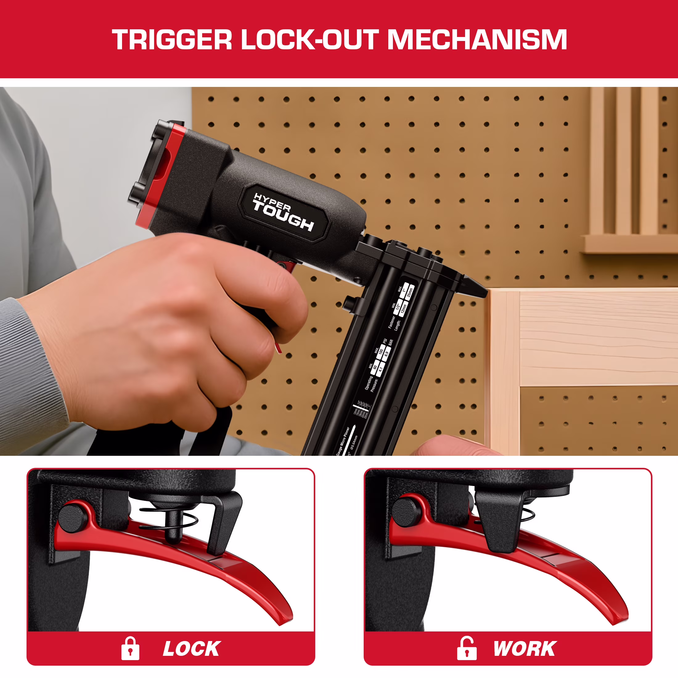 98874d42c435be699e37a361e458584f163cc73995a37dd7ecdb935b9f547f22 Hyper Tough 23-Gauge Pneumatic Pin Nailer, Air Powered Pin Nail Gun