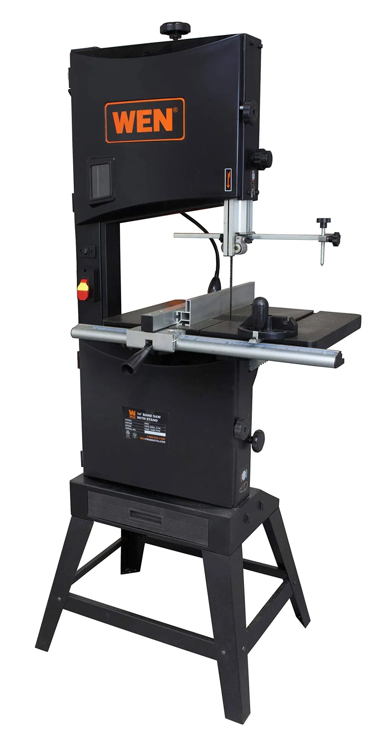 99aff49fbd71dd2b34e58bbee7025de6657cff26b38cbd265ddb0f47f77bb41d Wen 3966T 14-inch Two-Speed Band Saw with Stand and Worklight