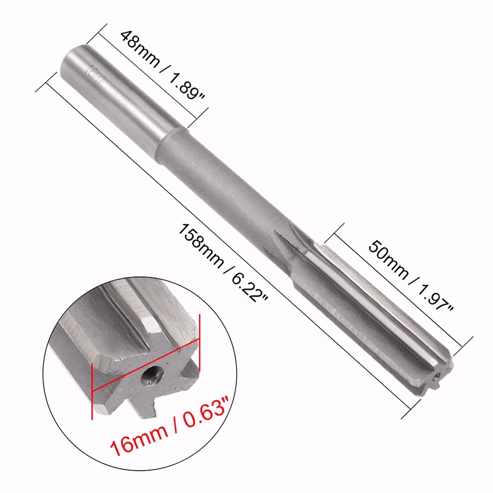 9a5d595f4de50be9f5f0dbd467ccf4463c7d6db1f90220c2c07ffdab9412dedd YANI -16Mm Chucking Reamer Hss H7 6 Straight Flutes Machine Milling Cutter Tool