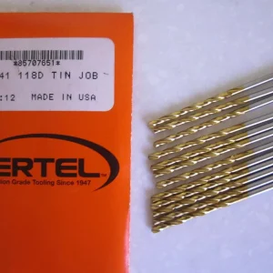 KLYNE - Lot Of 12 Jobber Length #41 Hss Tin 118 Degree Drill Bits New Usa