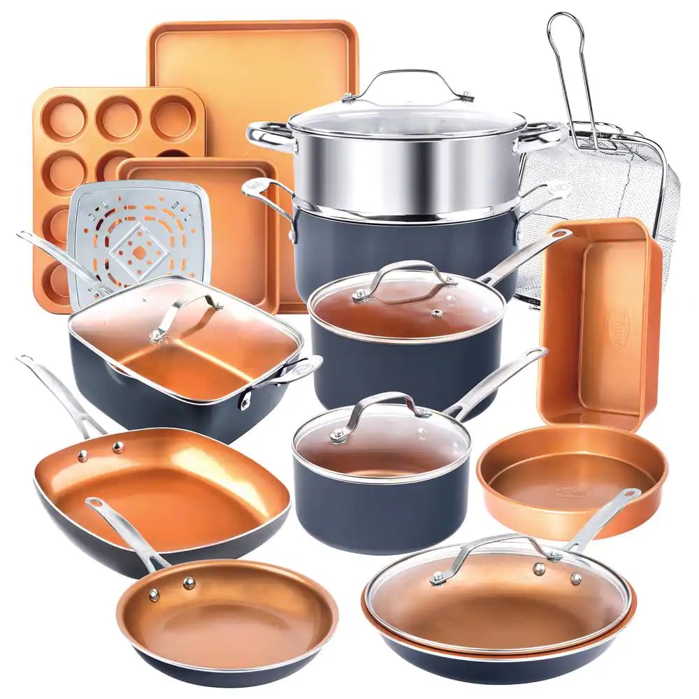 9ceaf42cb9cf4152bb422f4193cd2427ae20c1b19806d707ef38c70b2f166b6d Gotham Steel 20-Piece Cookware and Bakeware Set in Graphite