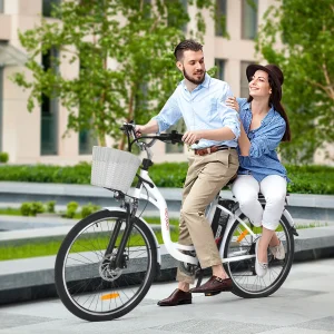 PEXMOR Electric Bike for Adults, 350W (Peak 500W) City Commuter Ebike 36V 12.5AH Removable Battery, 26