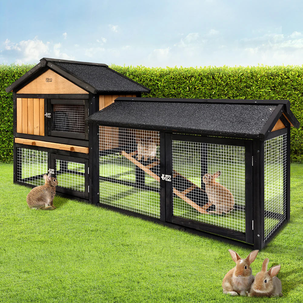 9dbb4f0fbfc7cdcf2f28896d1795a9e7ec880e3a8a20c990500eb16a2321c96d Extra Large Wooden Outdoor Chicken Coop Rabbit Hutch with Run - i.Pet