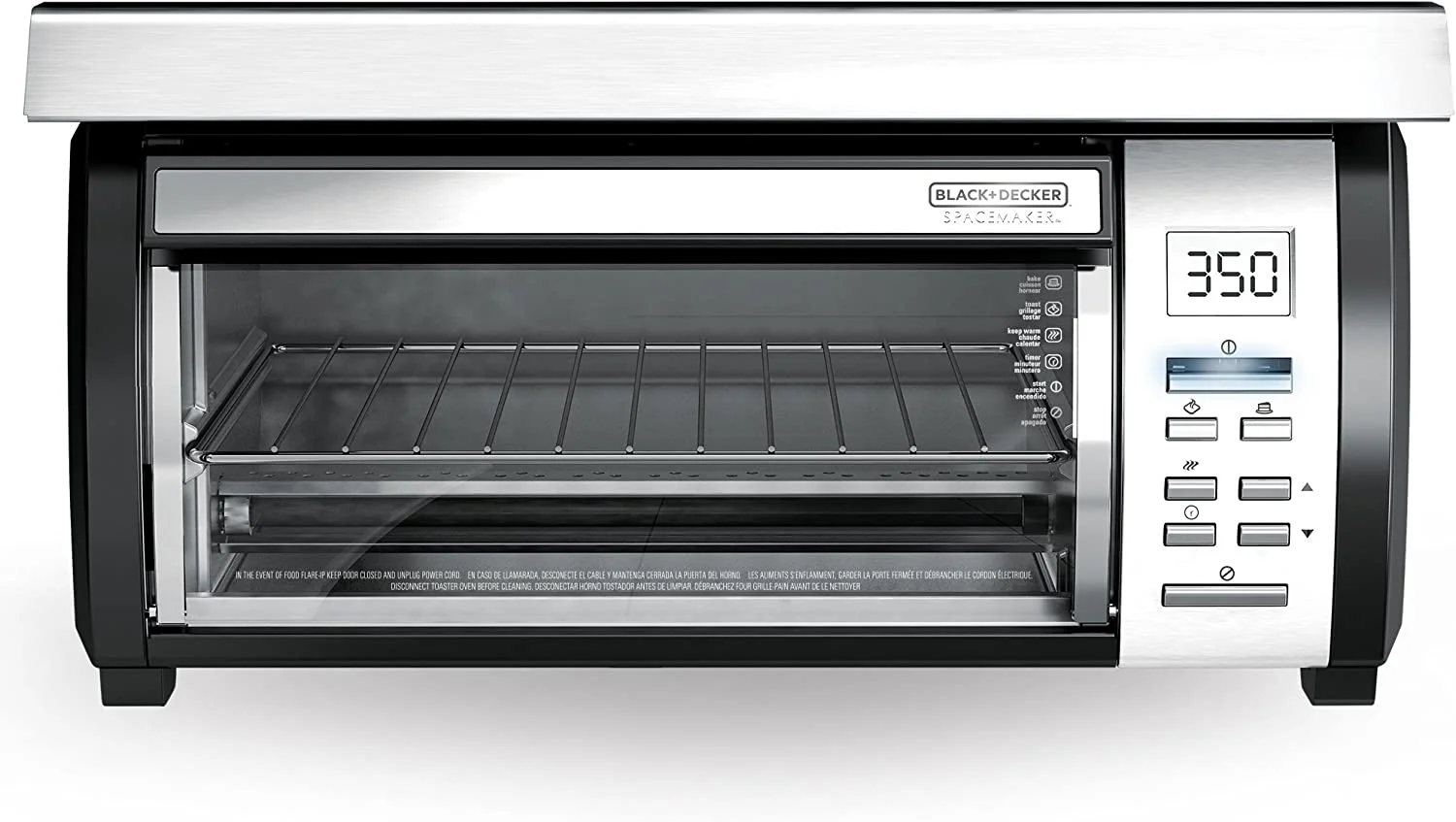 9dcd9eb7821b6ef1023e6a38e7cc79592deb43d837c4f5f61008850fecc9bf76 Spacemaker Under-Counter Toaster Oven, Black/Stainless Steel, TROS1000D