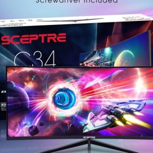 Sceptre 34 Inch 165Hz Curved Ultrawide WQHD Monitor