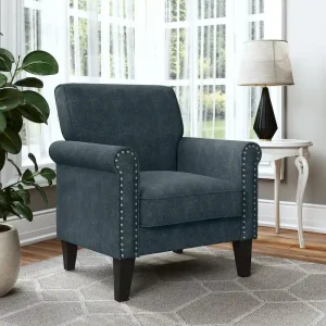 Copper Grove Herve Rolled Arm Chair(Grey Chenille)