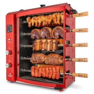 Brazilian Flame Churrasco? Gas Rotisserie Oven Grill Roaster with Auto Rotating Skewers for Rotisserie Chicken, Brazilian Style BBQ and Churrasco, Shawarma Machine, Propane Grill - 2024 Series
