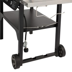 Cuisinart ¨C Outdoor Wok Station, 50,000 BTU Propane Outdoor Wok Burner w Prep Table, 14¡ä¡ä Carbon Steel Wok for Stir Fry, Searing, BBQ ¨C Black