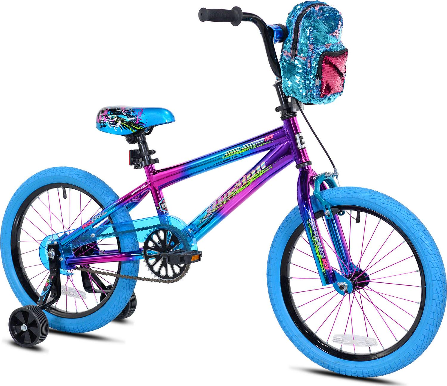 a41edbe2d3ee785e27b574f37a0d2fdc6f3a38dffd66378c337e8f6c637a59f5 Genesis 18 Illusion Girl's Bike Blue/Purple(Default/ONESIZE)
