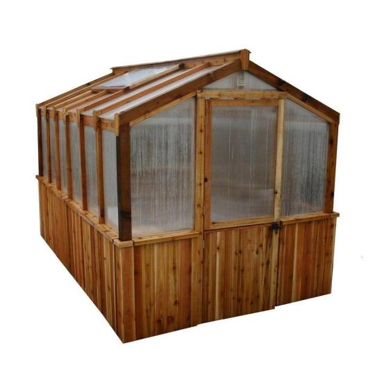 nutrigardens 2025 8 ft. x 12 ft. Cedar Greenhouse