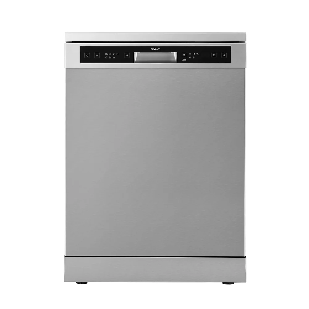a4d324c442cd3e2608c13e802769ac4eafdde846d53c7b99f454f414ea7d1644 Devanti 60cm 14 Place Settings Freestanding Dishwasher Silver