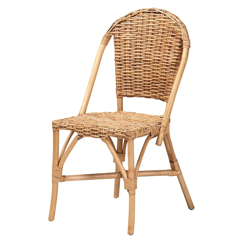 a57bdac13bf39f04fbed61875c04fbe8d6b692393522fecacfc7bac45ca2cd70 Neola Modern Bohemian Natural Rattan Dining Chair(Natural Brown)