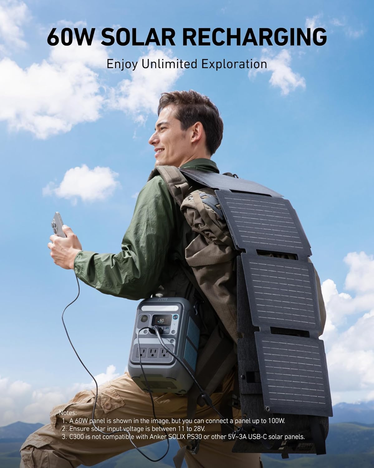 a63b1a329cd6071f2dbde5e79d64e64cb068661e6e2288688530641229d7ae05 Portable Power Station Solix C300, 288Wh Battery(Anker Solix C300)