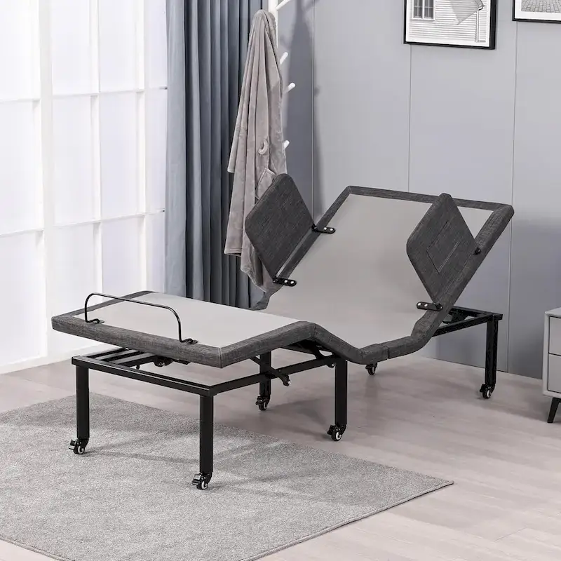 a83cb5fcc53dfc4d8f72f45b0582246b7e656d37875bd8bbce1608fffc3fa342 Adjustable Bed with Wireless Remote, Hospital Bed Base with/without Mattress(TWIN)