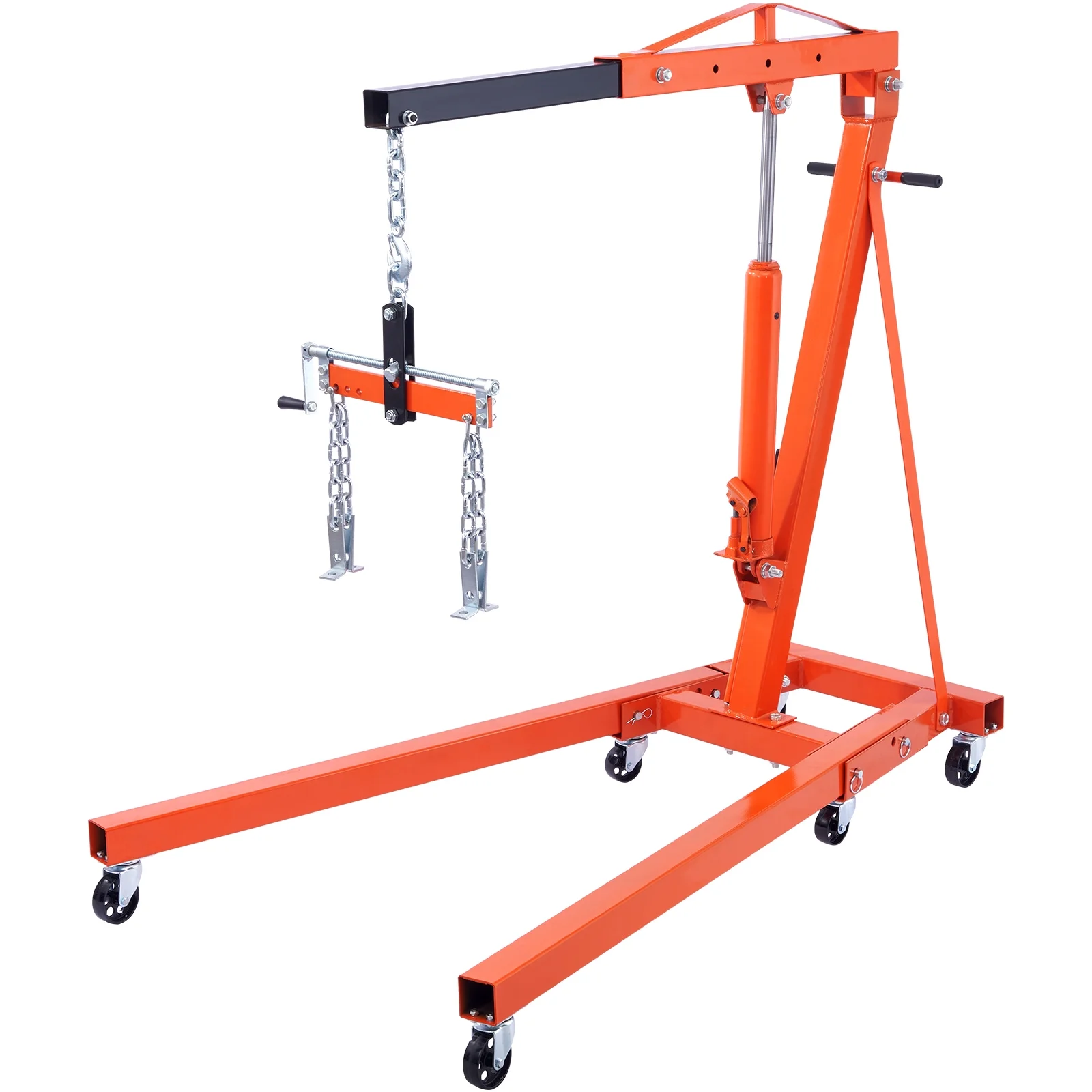 a83ee8792ca1583f119c27cca3b3bce29fedba9db2ea60c9713c626448e8b2a4 BENTISM 2T Folding Engine Crane Engine Hoist with Level 4400 lbs/2 ton Heavy-Duty Cherry Picker Shop Crane Oldable Engine Crane(Default Title/ONESIZE)