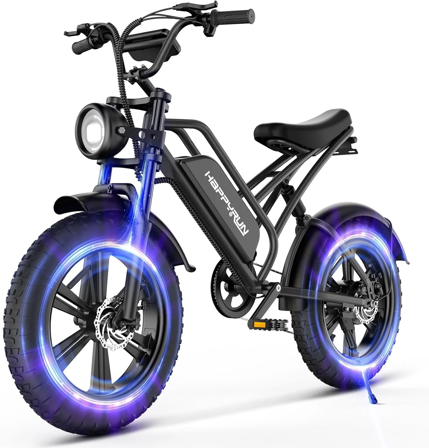 ab254f1c9813764ede5e49c22a0638356b1fc2d3d2c04bc5365594105ed69f50 Happyrun Electric Bike for Adults 20" Fat tire with 750W Motor Ebike 48V 18AH Removable Battery 20MPH 68 Miles