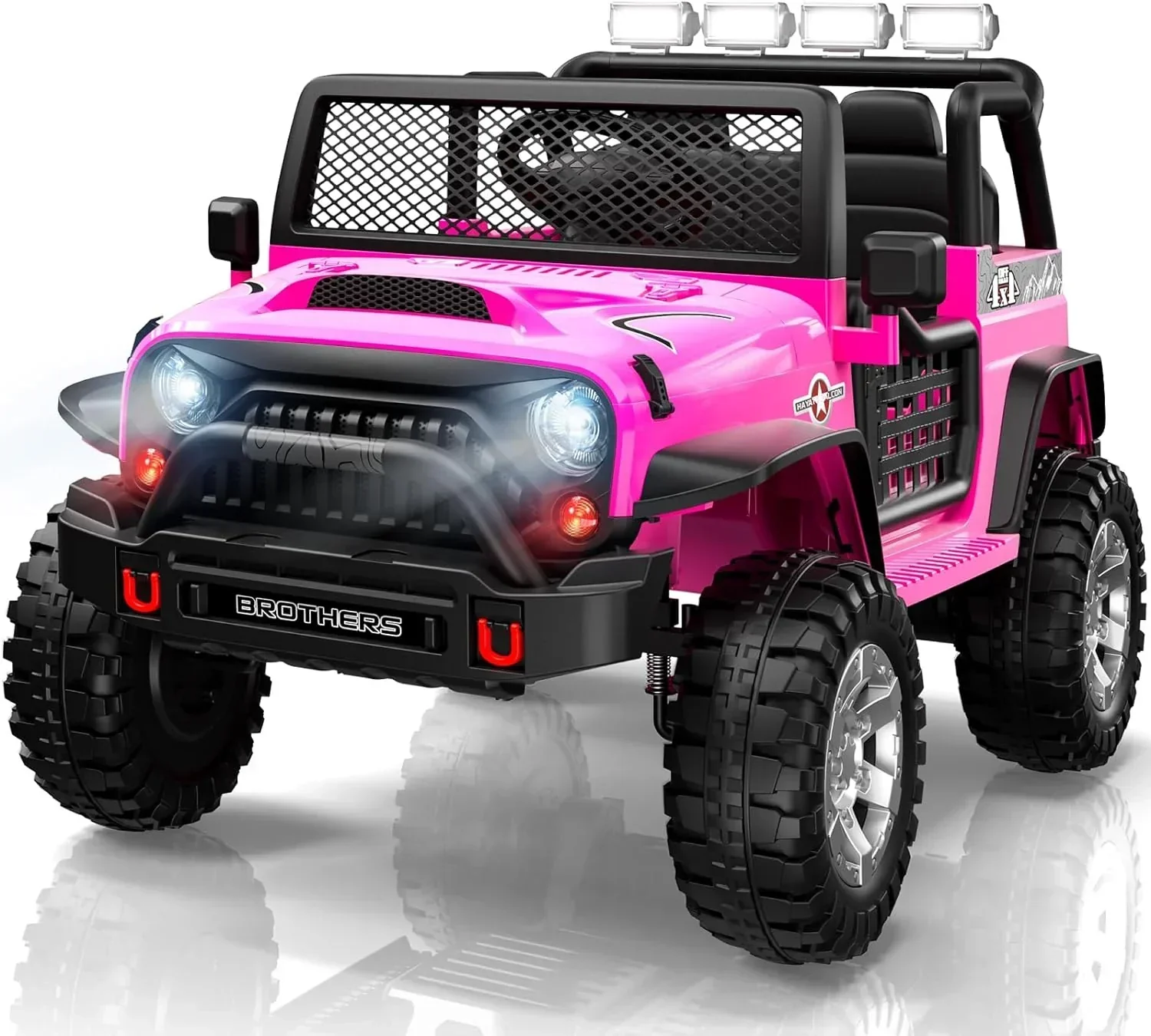 ad9964f0e8a7c000a1c44fb61599e7e67ceaf89b7d497a4e78cea0972004feb6 L8 Ride On Car 2 Seater 12V Kids Electric Car Remote Control 4-Wheel Suspension Bluetooth Speaker(A-pink)
