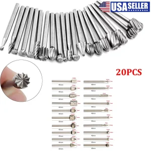 20Pcs Diamond Burr Bits Drill Set Rotary Multi Tool Accessories Kits For Dremel?