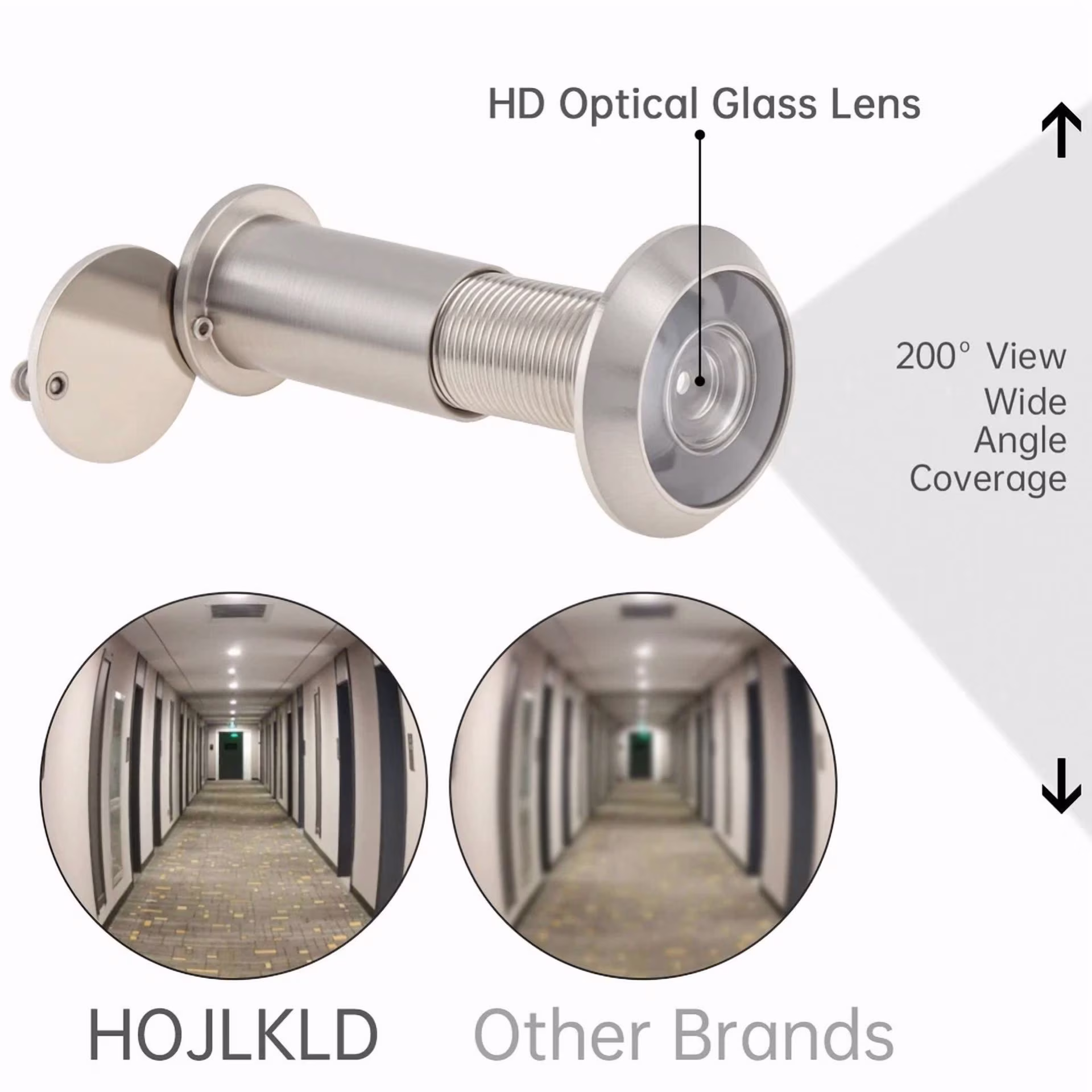 afa02fd06e2009c7c7925cca2dd8785d50cc7d03242c698ea05e48e05c151dcb 200° Door Viewer & 6Mm Drill Bit Set Hd Optical Glass Lens For 35-65 Mm Doors Us