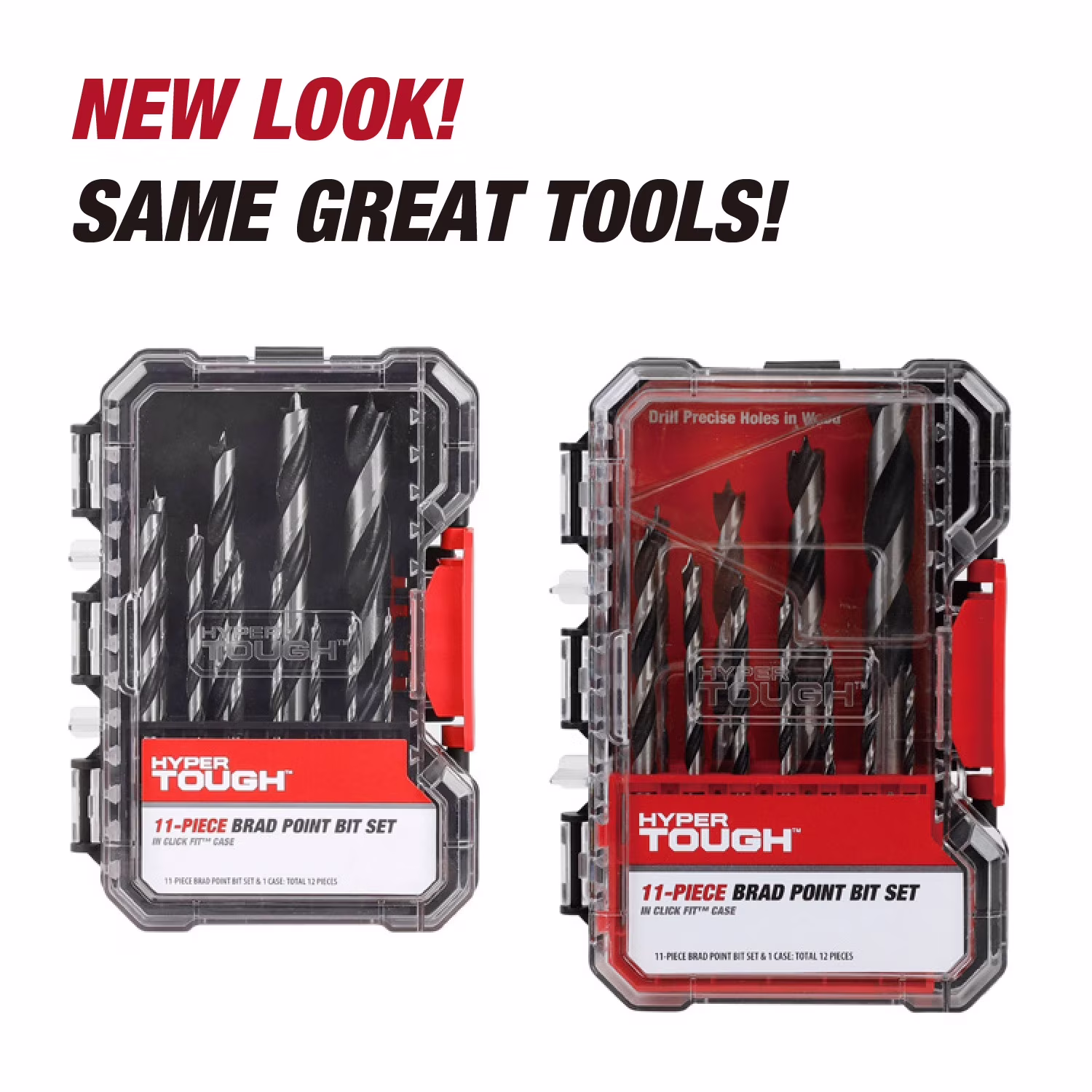 b05d60f6ac92793e9027a51d8fbc461eca7185a7e6153a029fbd981299b969e6 Hyper Tough 11-Piece Brad Point Bit Set in Click Fit Case