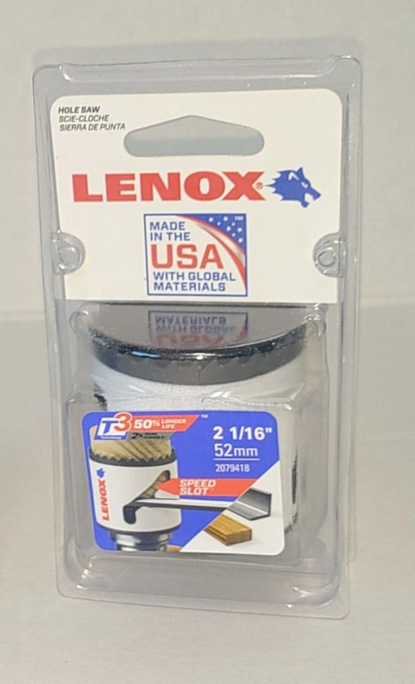 b076aceb6070a07fd8da1ce6b3a28e05041cedddeaffe6f7494fad9bf9b0f93a KLYNE - Lenox 2-1/16 Speed Slot Bi-Metal Hole Saw 2074918 Brand New