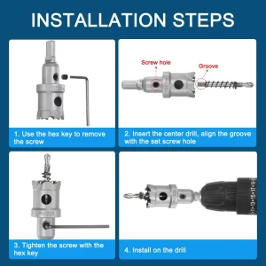 KLYNE - Metal Hole Saw Carbide Cutter 51 Mm / 2 Inch Dia For Stainless Steel