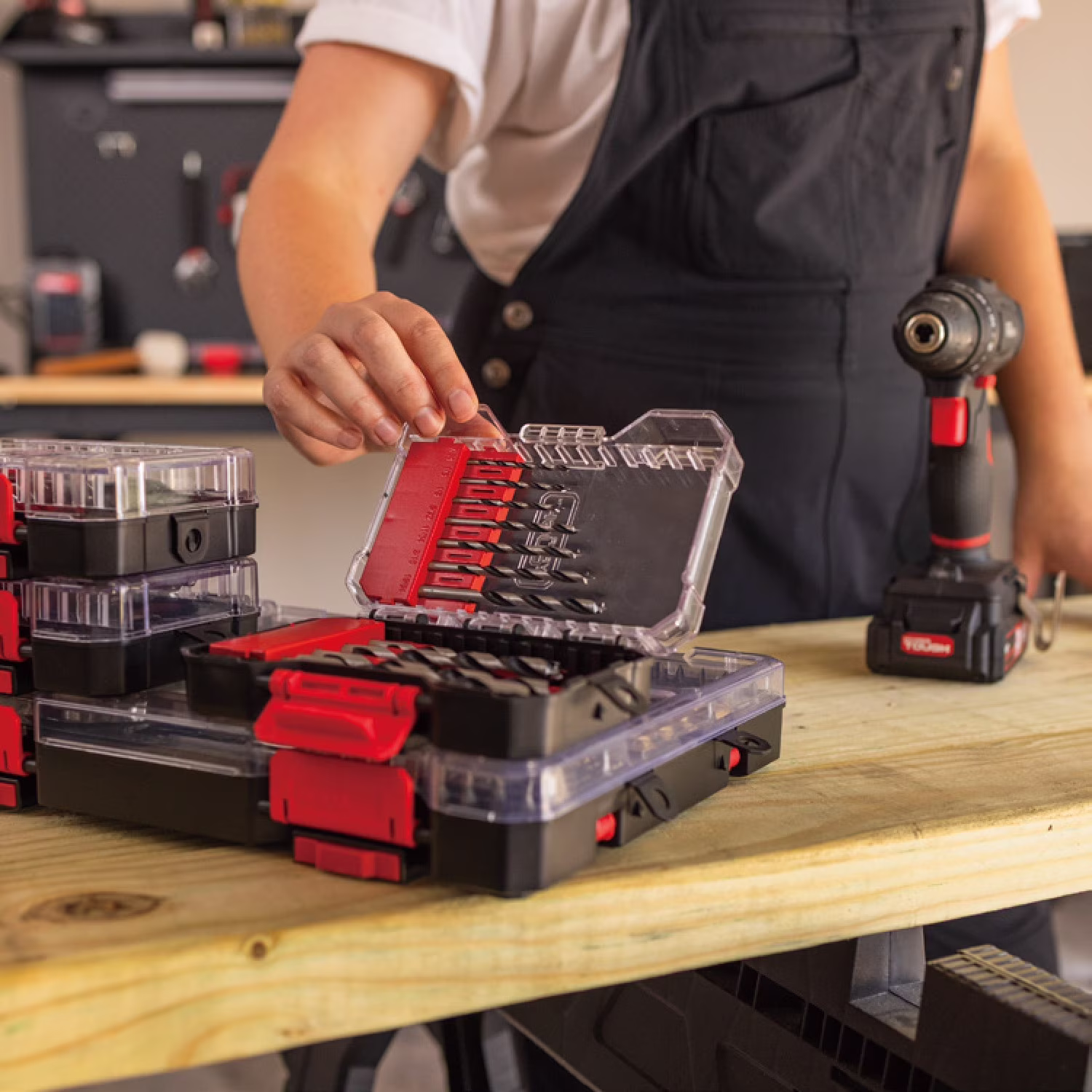 b15ed43ddda023baad8d78cbf352bda7ad2ba0ebb04b18fb46aa94090ef4c189 Hyper Tough 11-Piece Brad Point Bit Set in Click Fit Case